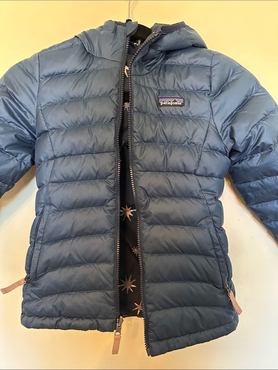 Patagonia Other - Patagonia Reversible Kids Navy Blue Puffer Jacket with Hood